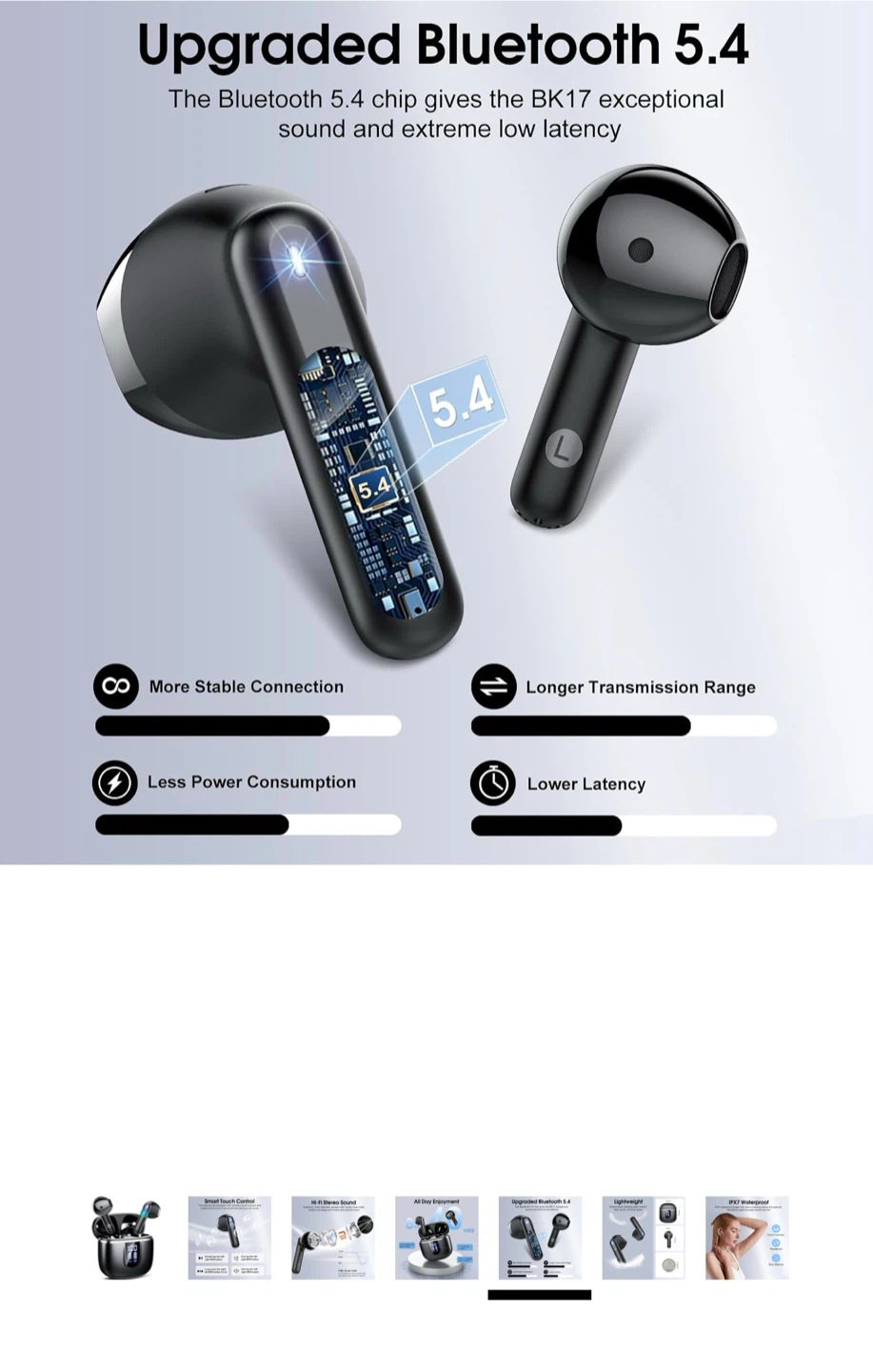 Cillso Wireless Earbuds, Bluetooth 5.4 Headphones - photo 5