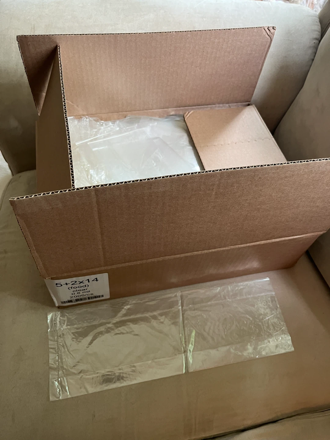 5x2x14 Food Clear Bags