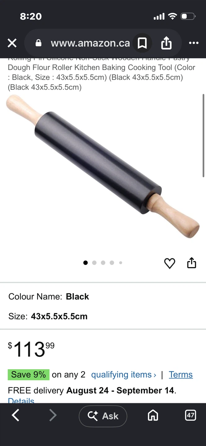 Staub silicone Rolling Pin - Wooden Handle - photo 5