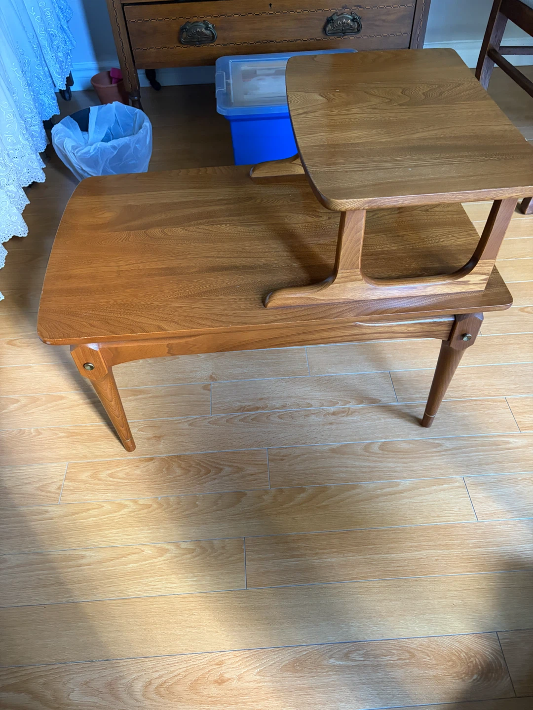 Wooden Tiered End Table - photo 2