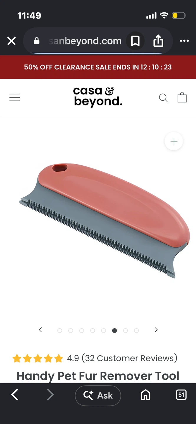 Casa & Beyond Handy Pet Fur Remover Tool - photo 2