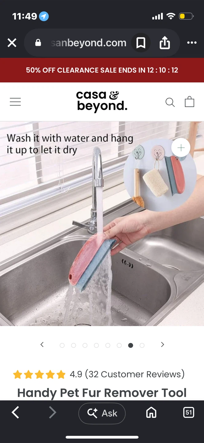 Casa & Beyond Handy Pet Fur Remover Tool - photo 3