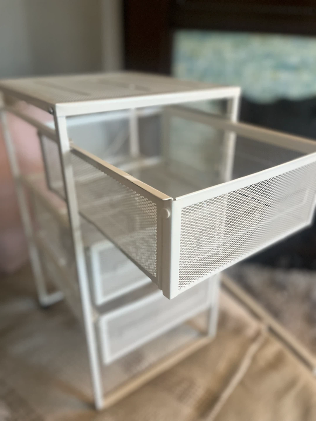 White 3-Drawer Storage Cart