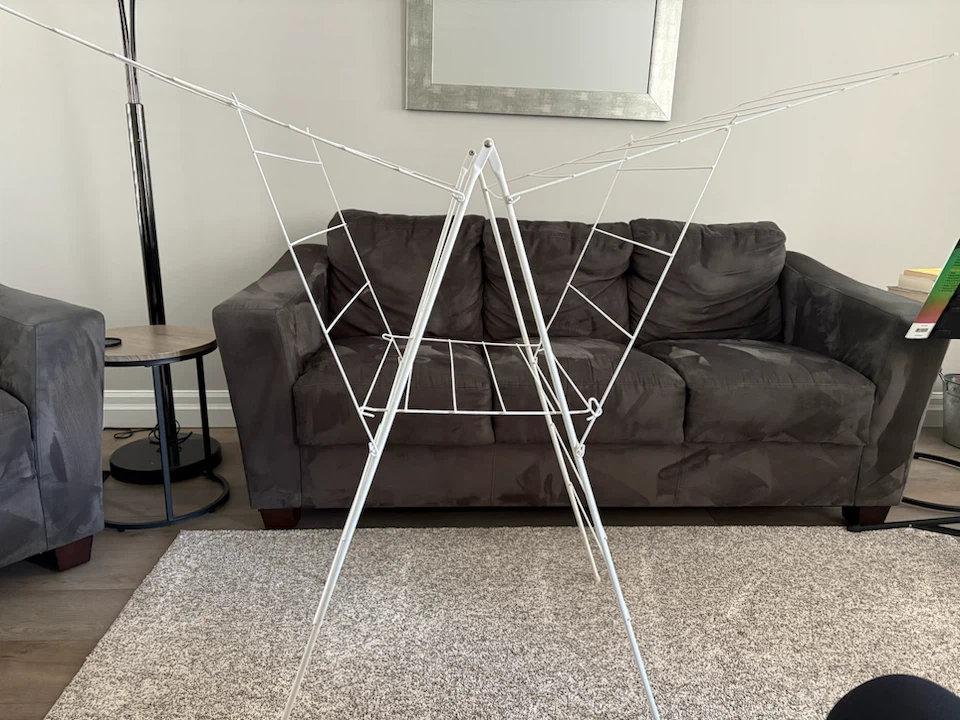 White Clothes Drying Rack - photo 3