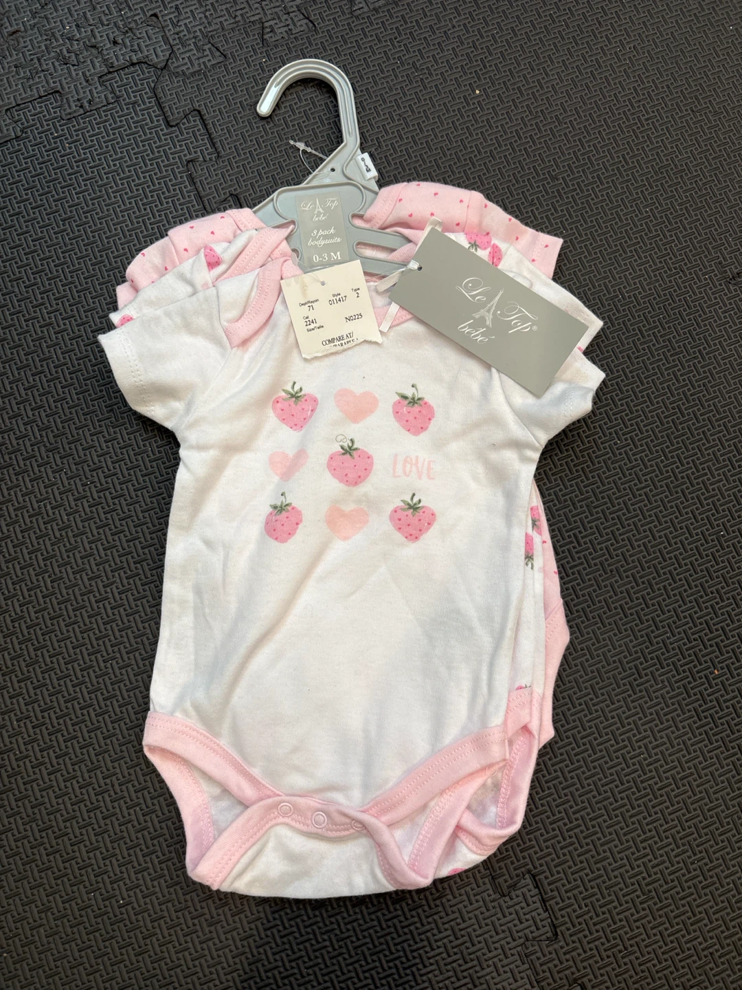 Le Top Bebe Baby Bodysuit 3-Pack (0-3M)