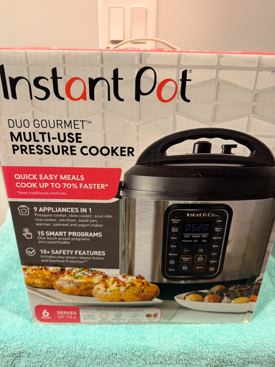 (NEW)Instant Pot Duo Gourmet 6 Quart Multi-Use Pressure Cooker