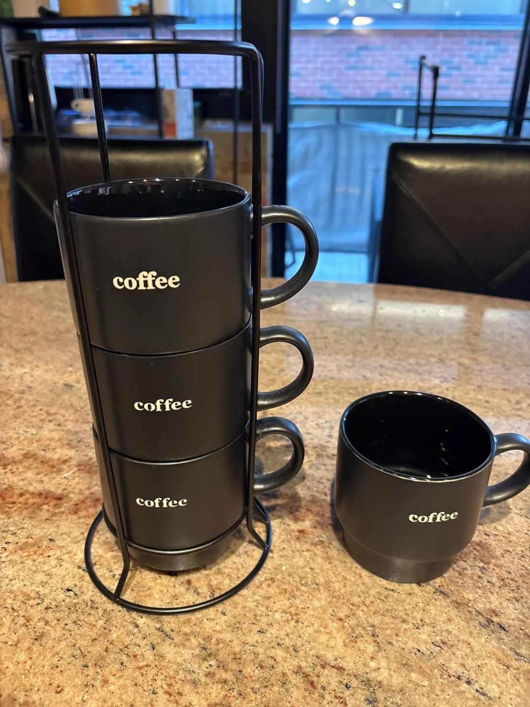 Stacking Coffee Mugs with Rack - photo 2