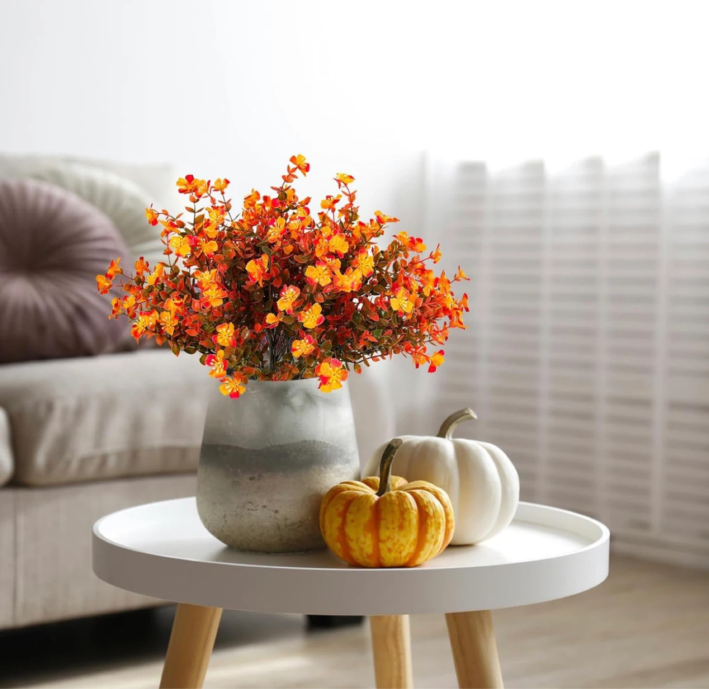RECUTMS 12Pcs Artificial Fall Flowers - New
