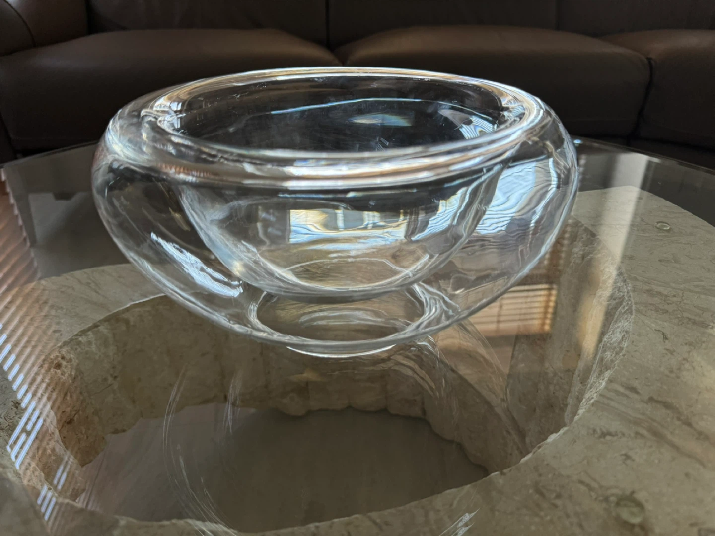MCM Postmodern Vistosi-like Art Glass Double Walled Bowl