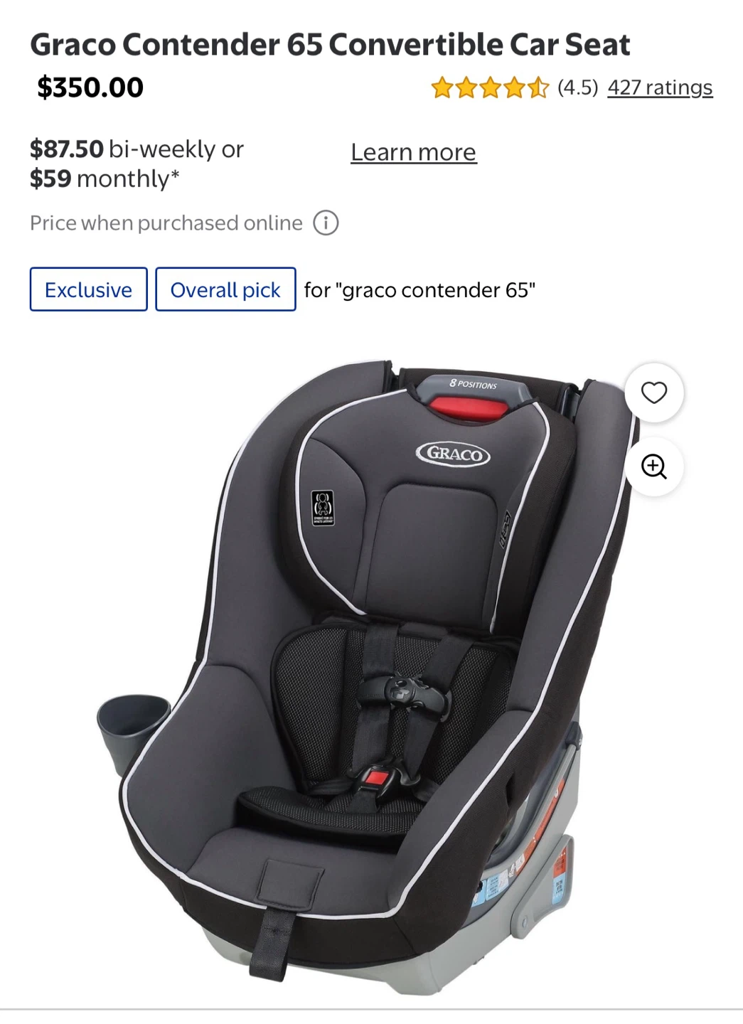 Graco Contender Convertible Car Seat - photo 2