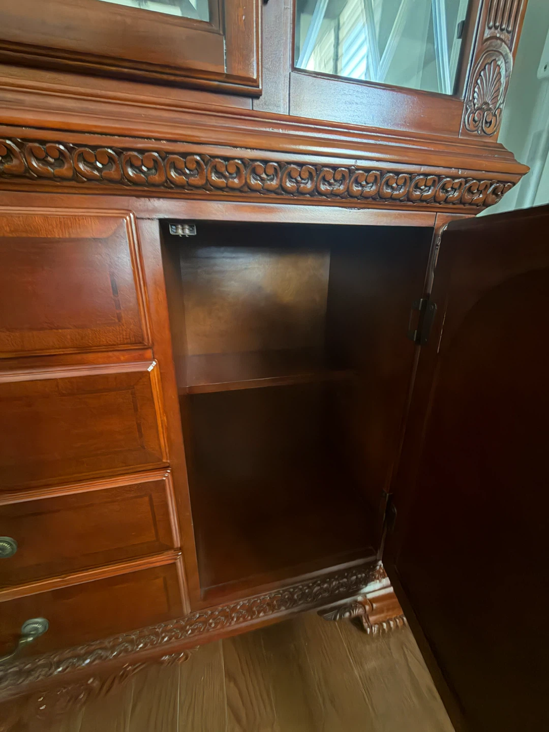 Wooden China Cabinet with Glass Doors - photo 3