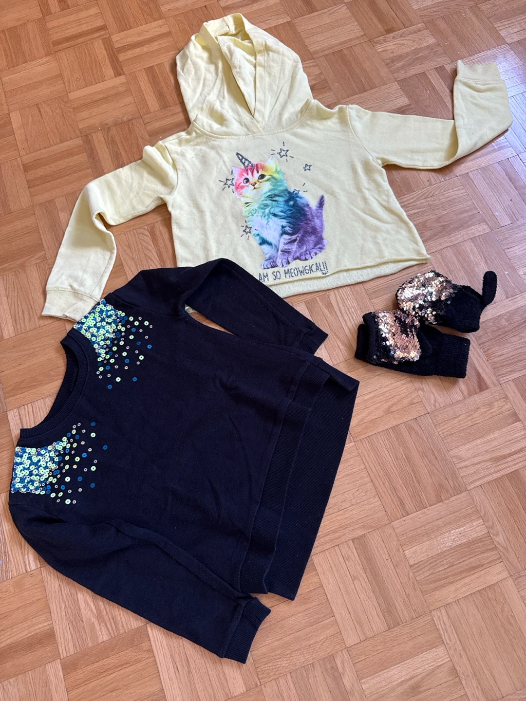 Justice Active Hoodie & Sequin Top Bundle