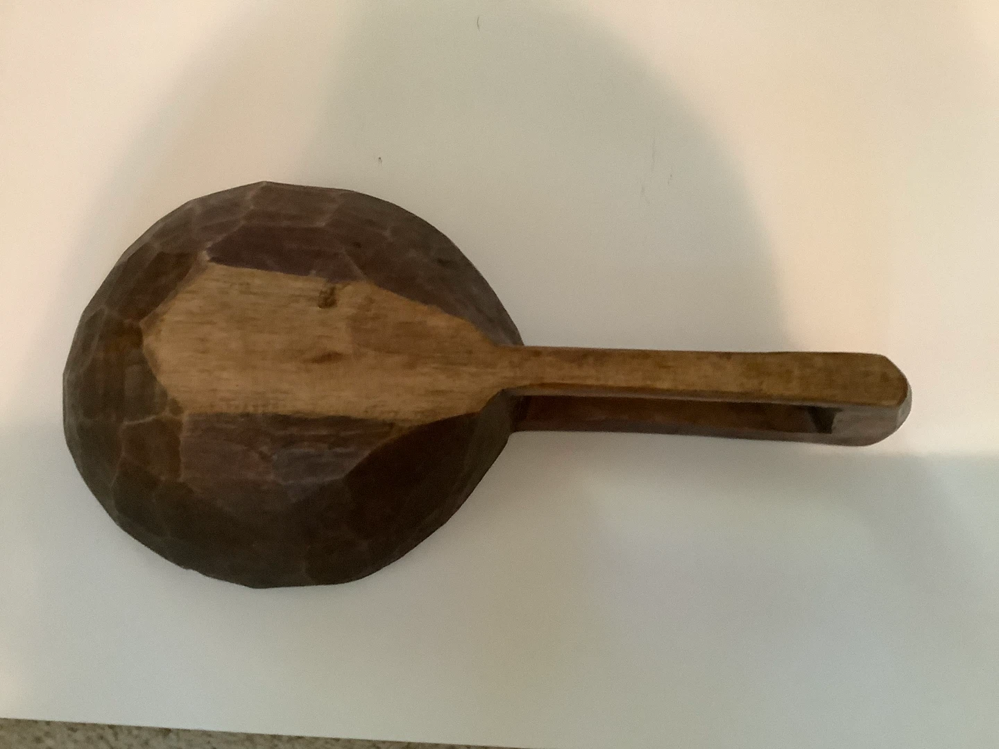 Antique/Primitive Hand Carved Wooden Scoop 🐞 - photo 2