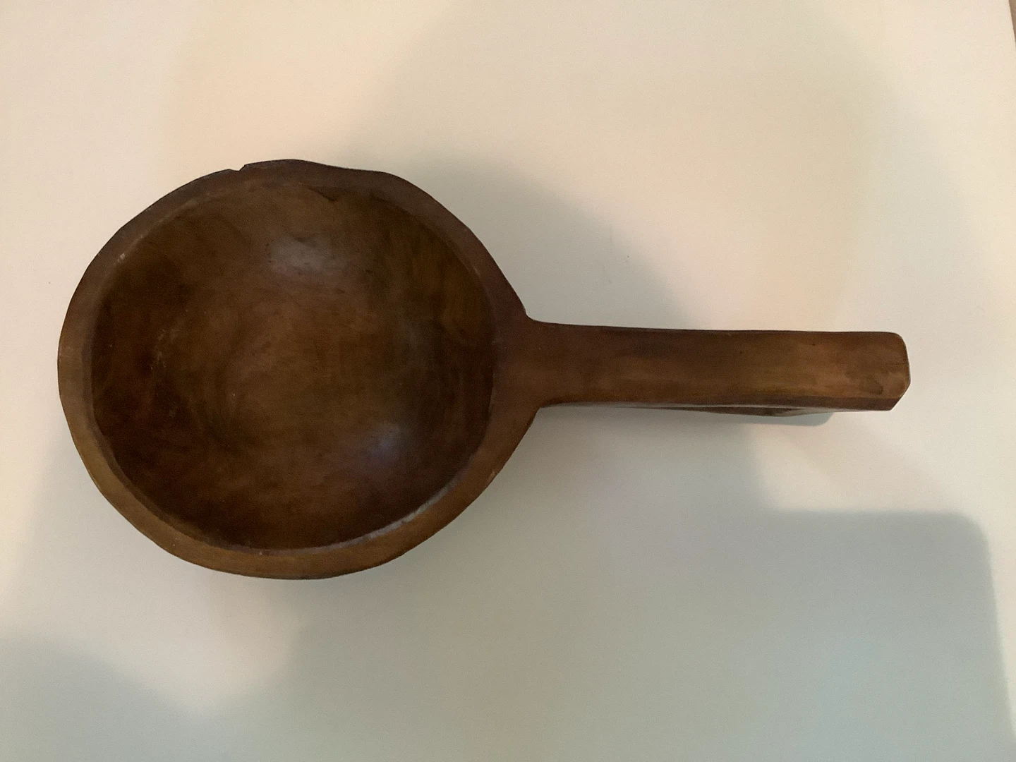 Antique/Primitive Hand Carved Wooden Scoop 🐞 - photo 3