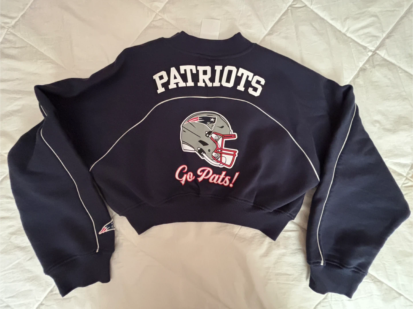 New England Patriots Cropped Bomber Jacket - photo 2