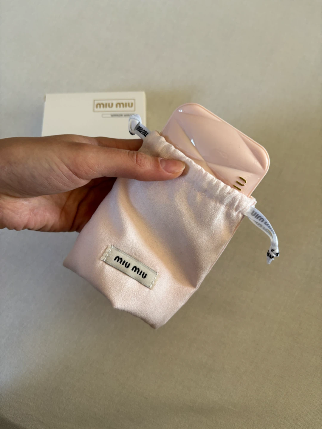 MIU MIU Pink Compact Mirror - photo 3
