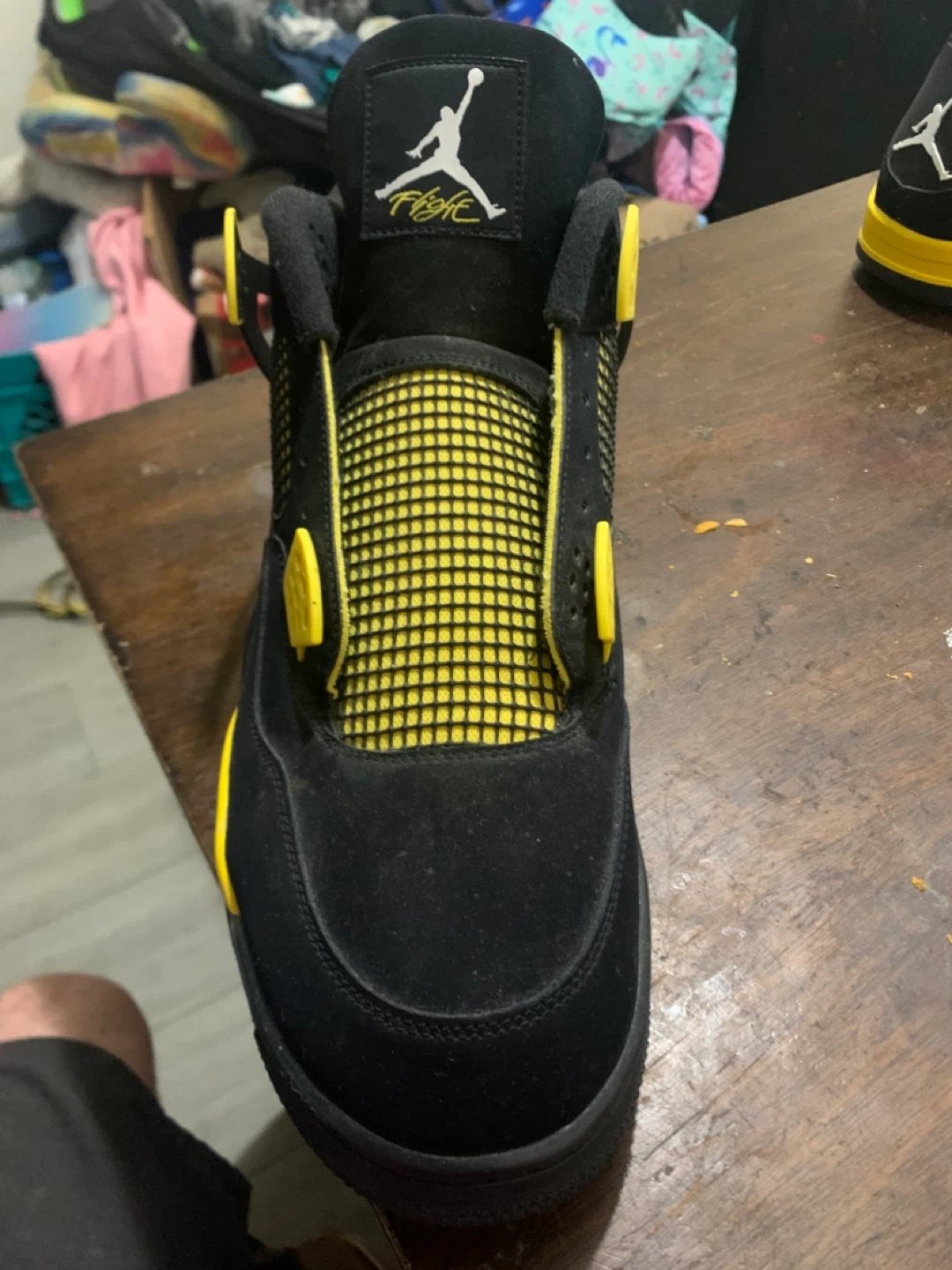 Air Jordan 4 retro thunder 2023 Black Yellow Sneakers - photo 3