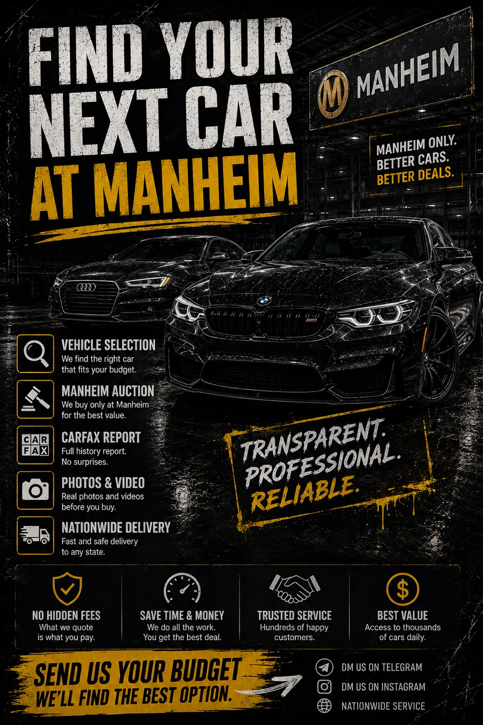 Manheim Car Services Flyer