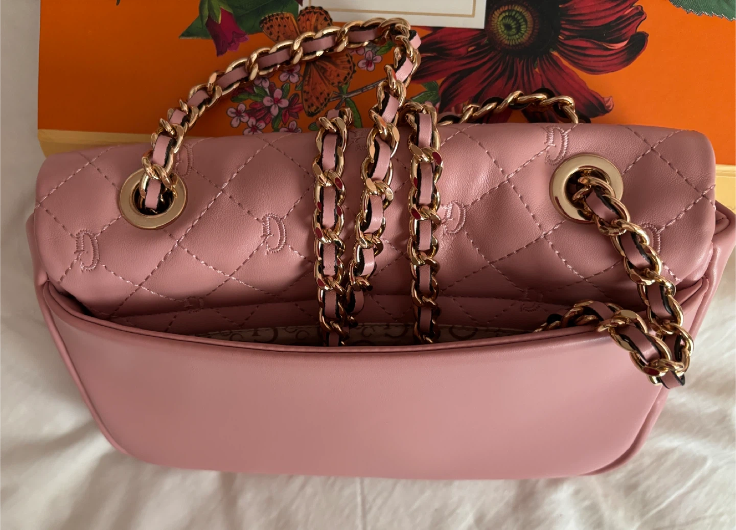 Guess Pink Quilted Chain Shoulder Bag - photo 3