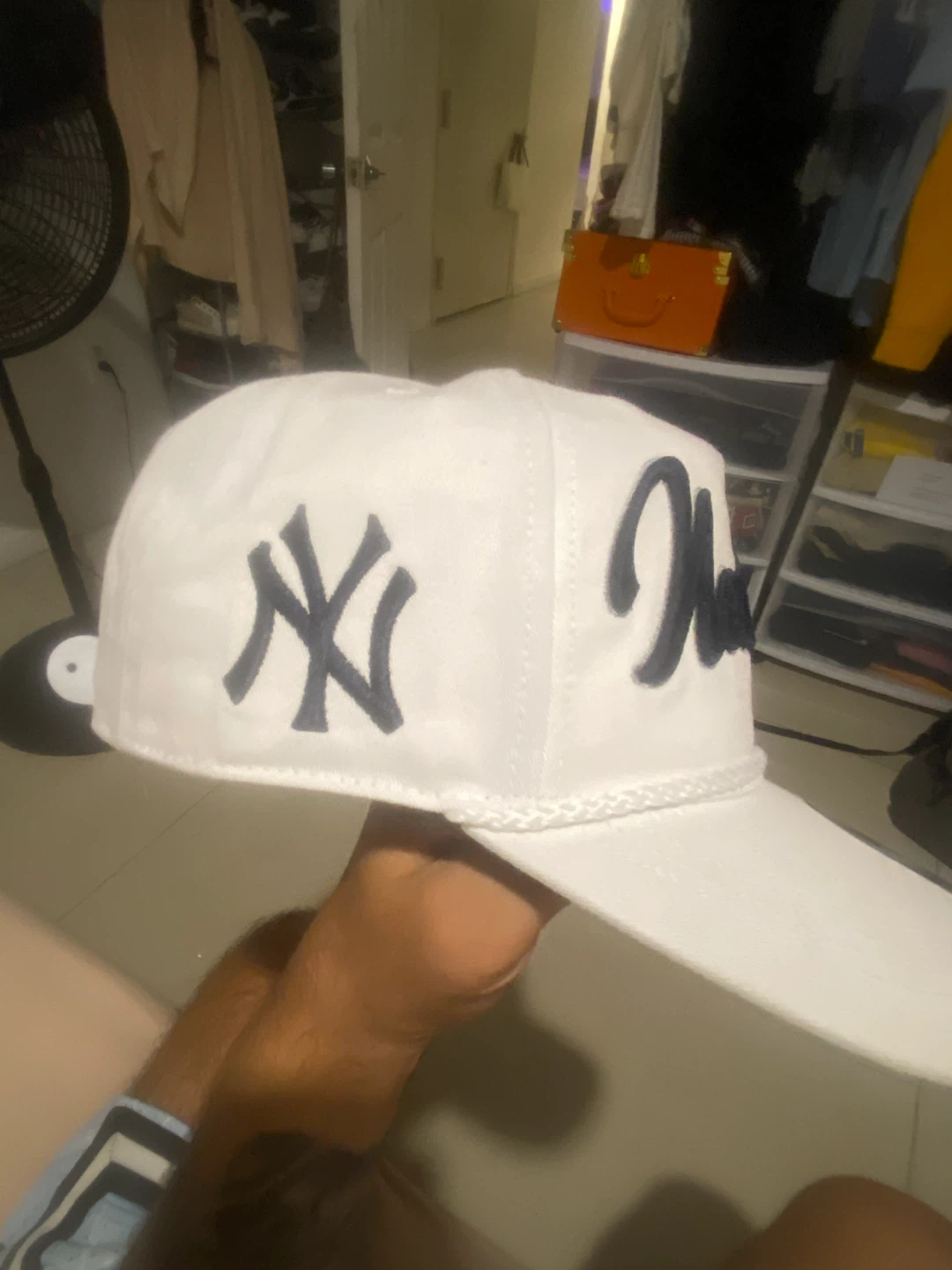 47 Brand New York Yankees "New York" White Baseball Cap - photo 2