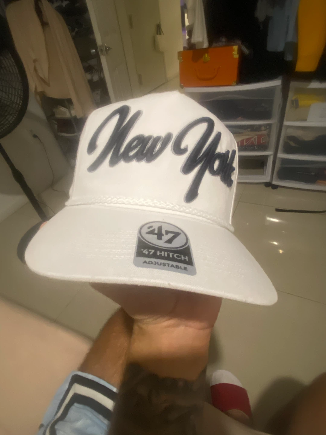 47 Brand New York Yankees "New York" White Baseball Cap - photo 3