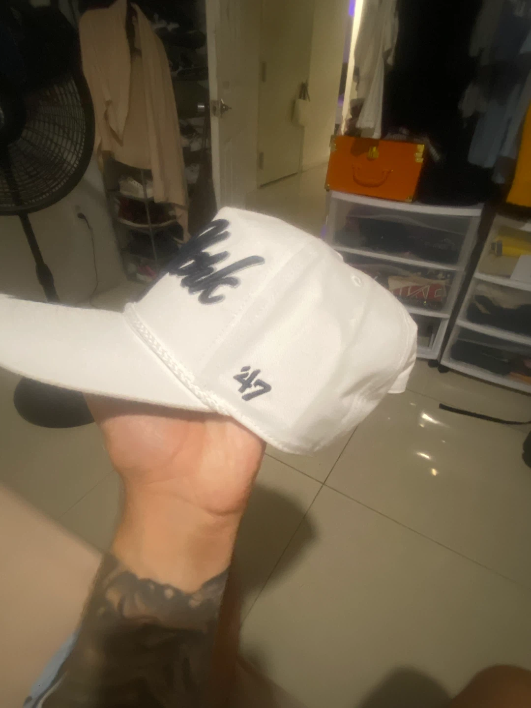 47 Brand New York Yankees "New York" White Baseball Cap - photo 5