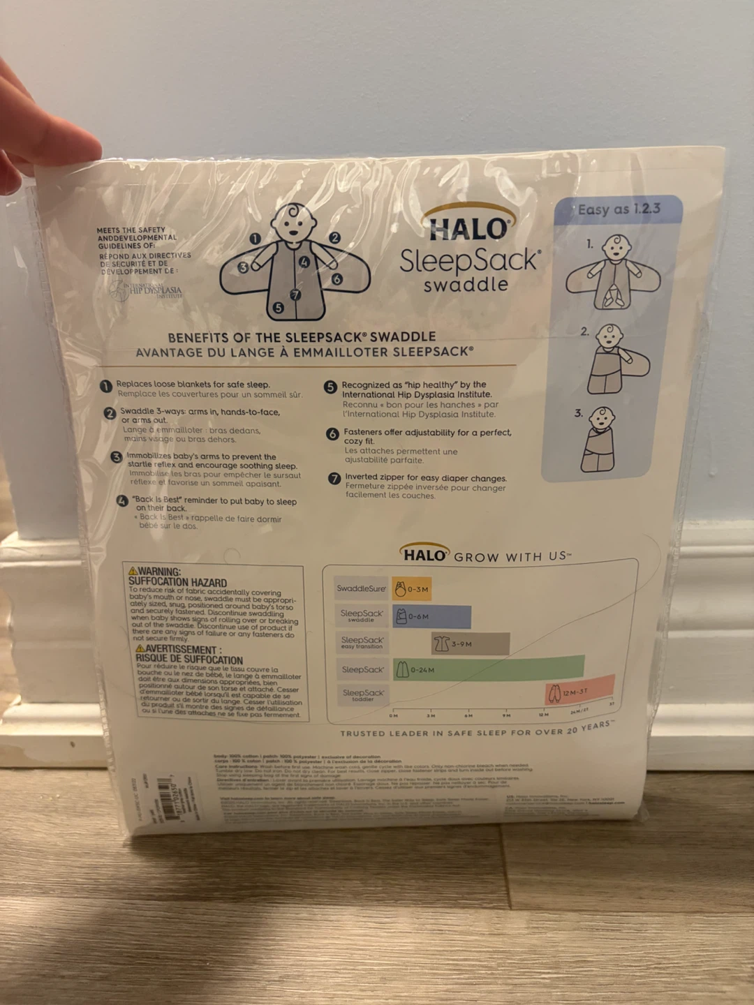 HALO SleepSack Swaddle - Grey - Small - photo 2