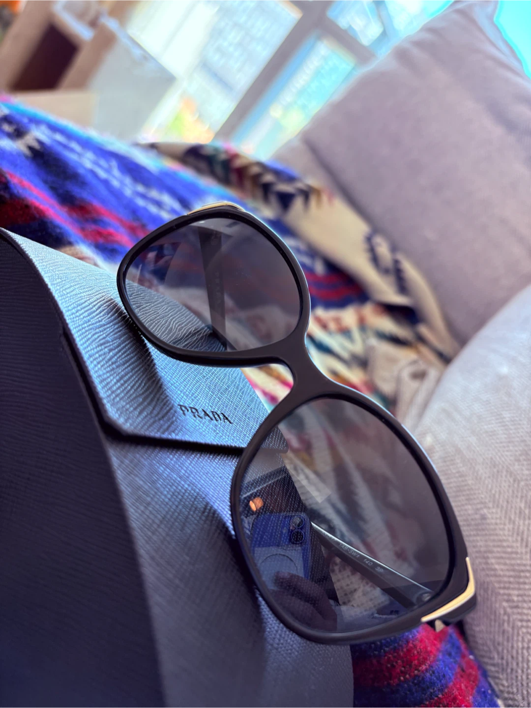 Prada PR 01OSA CONCEPTUAL Sunglasses - Cat eye with gold accents