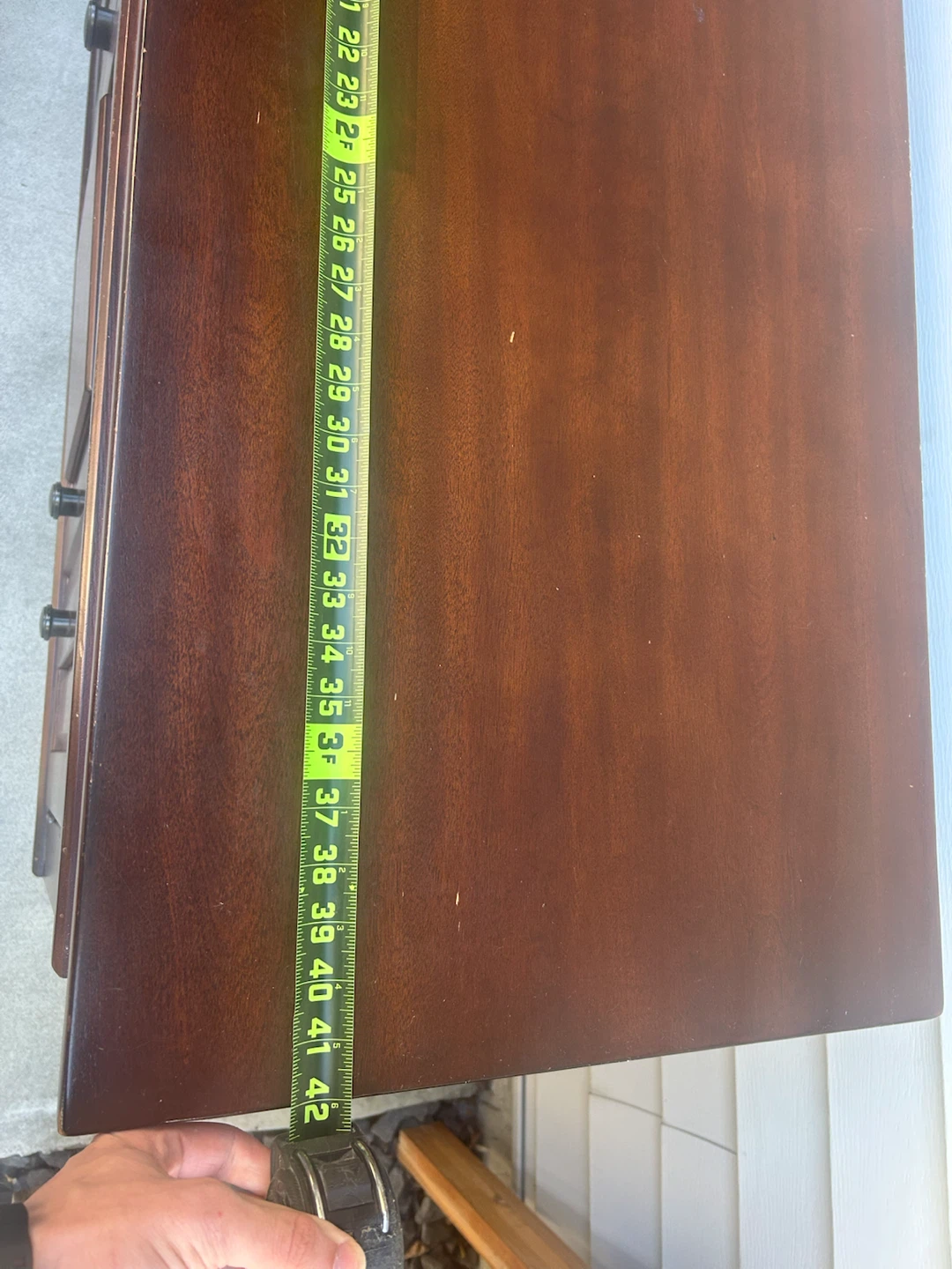 Dark Wood TV Stand with Storage - photo 2