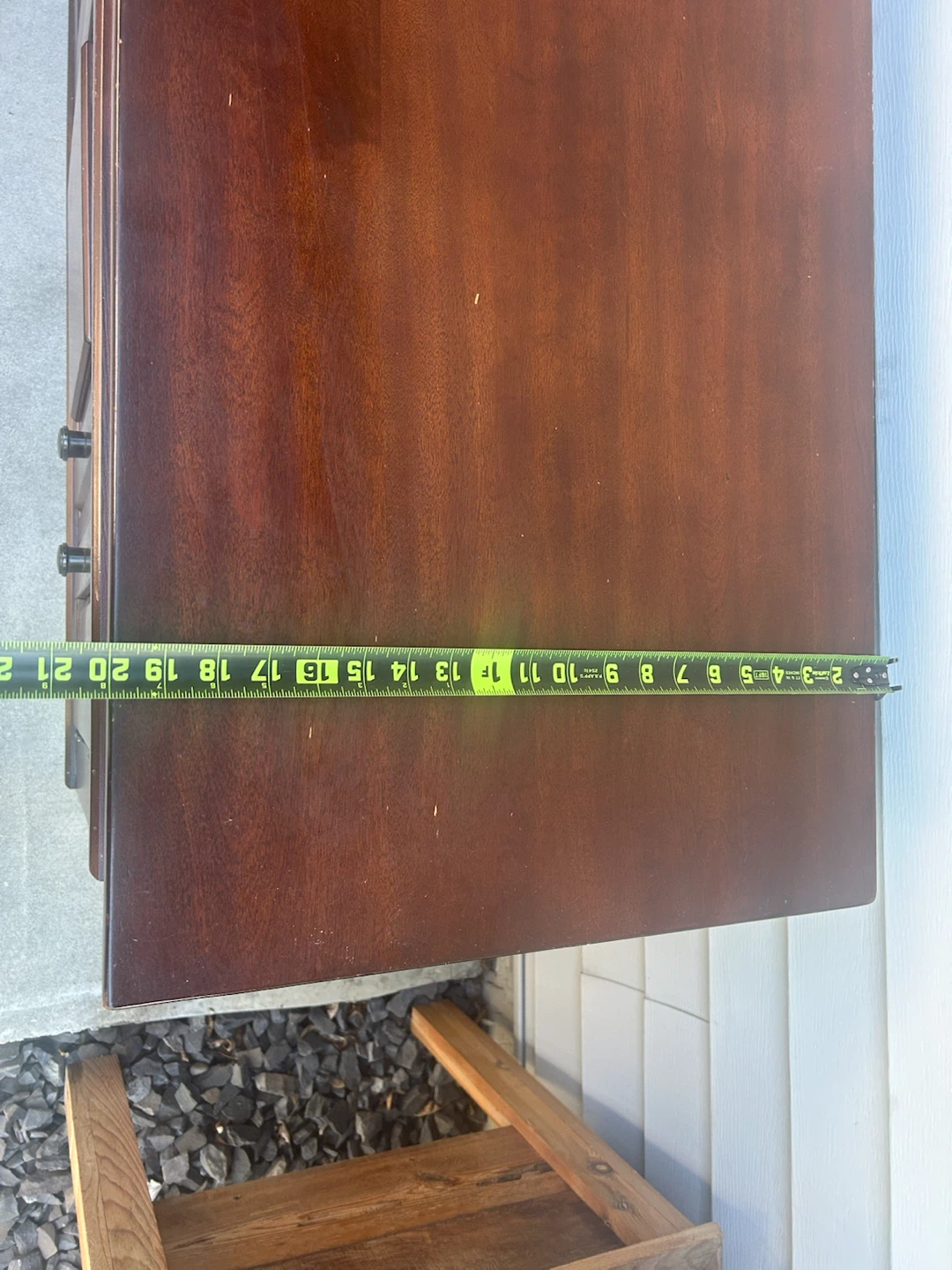 Dark Wood TV Stand with Storage - photo 3