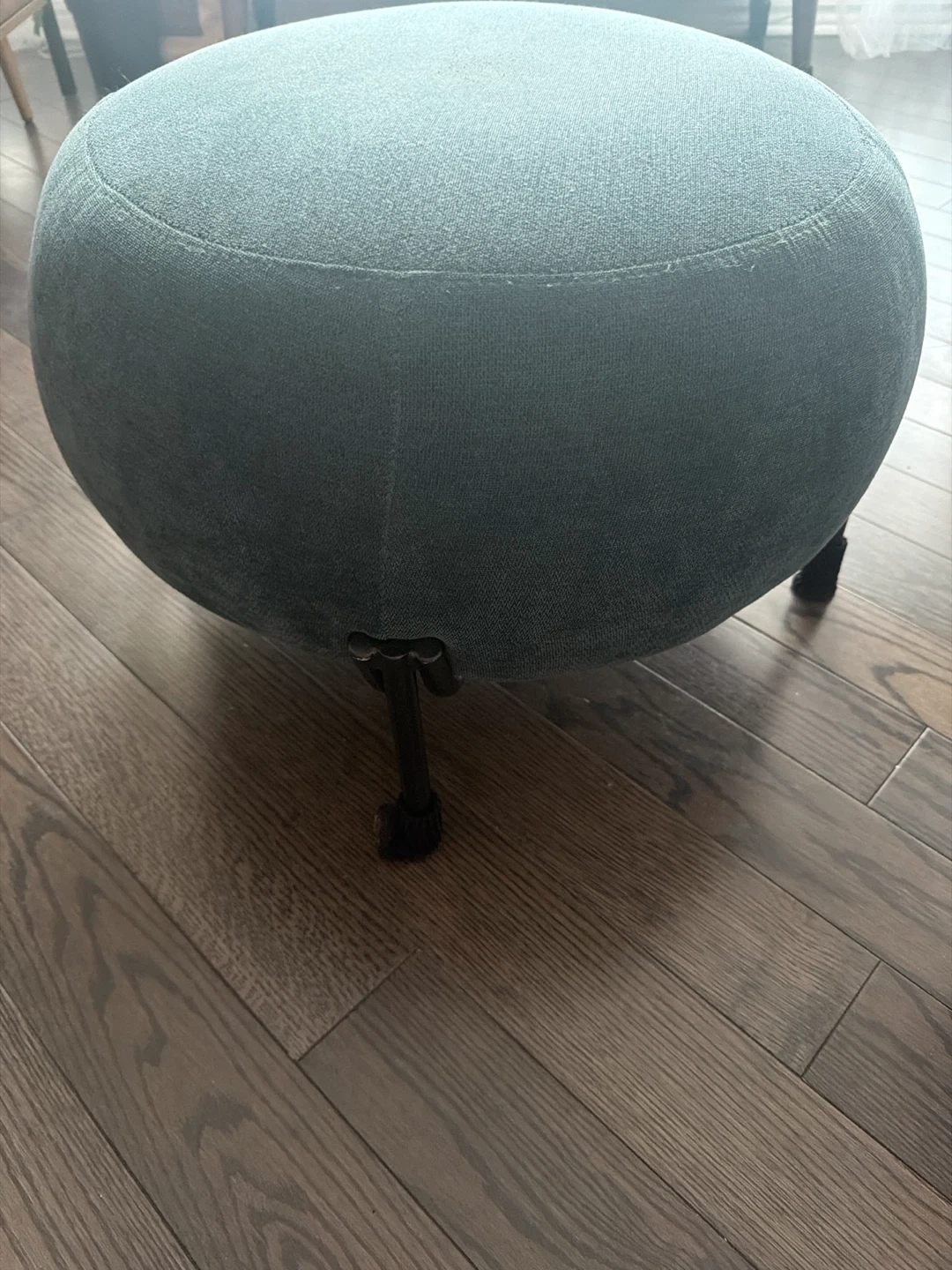 Free Teal Fabric Ottoman Stool - photo 2