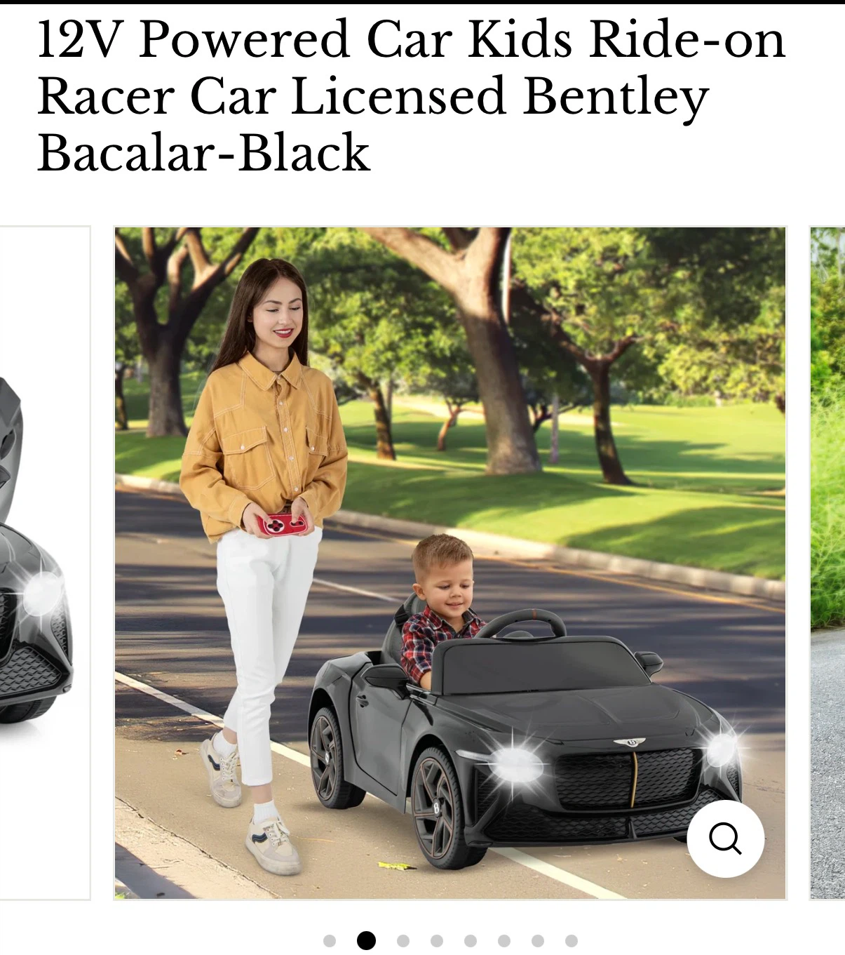 12V Powered Car Kids Ride-on Licensed Bentley Bacalar - Black - photo 3