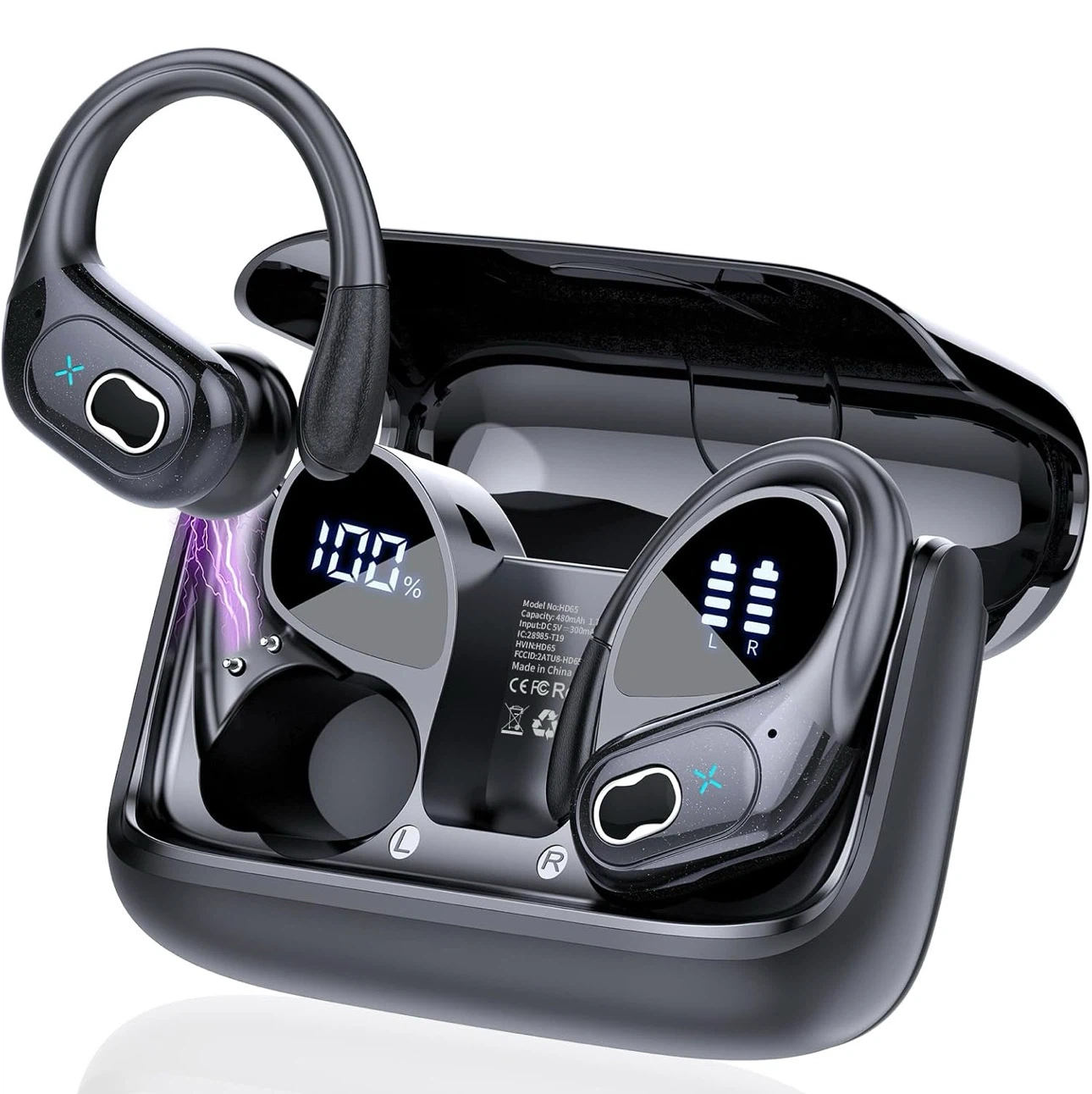 STECEi Wireless Earbuds 75hrs Bluetooth 5.4 Headphone Sport