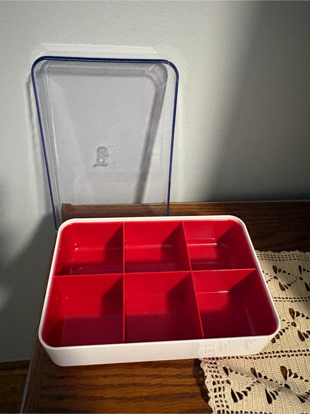6-part Divided Organizer Box Red/White - photo 2