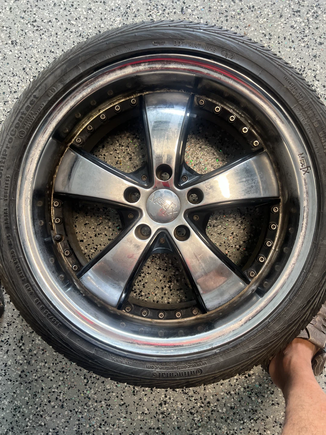 Set of 4 Chrome Rims with Tires