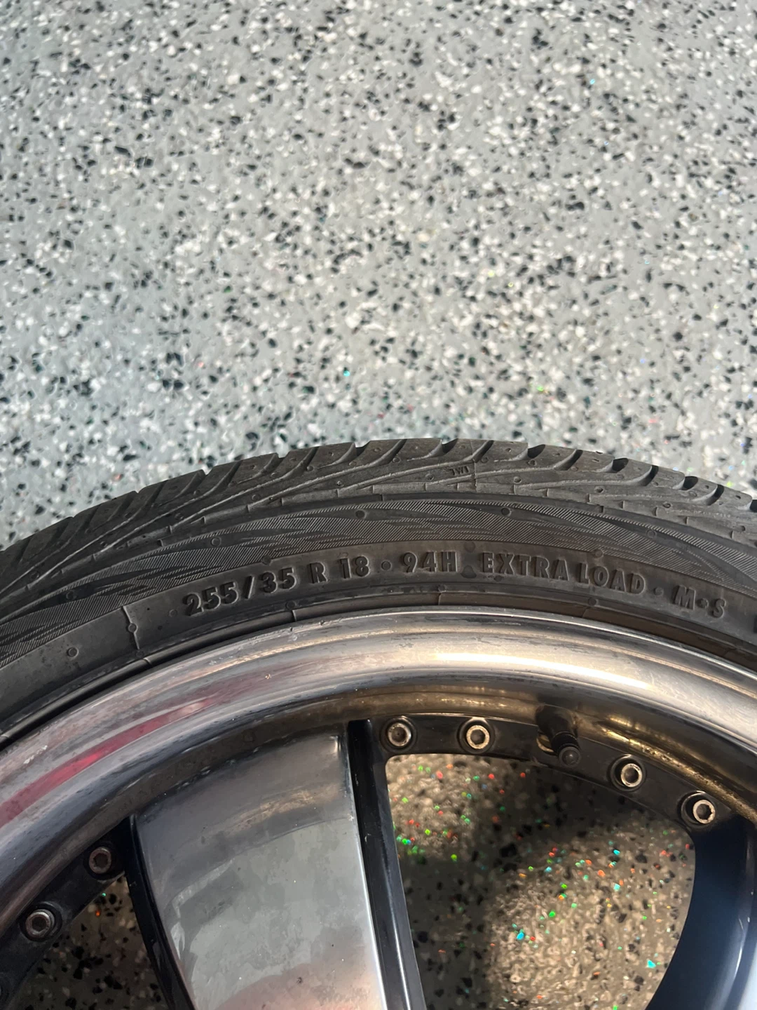 Set of 4 Chrome Rims with Tires - photo 2