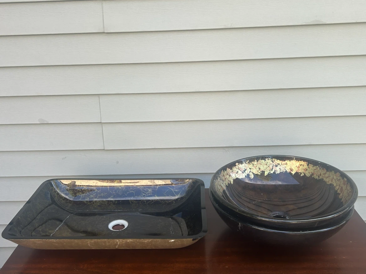 Glass Vessel Bathroom Sink Set - photo 4