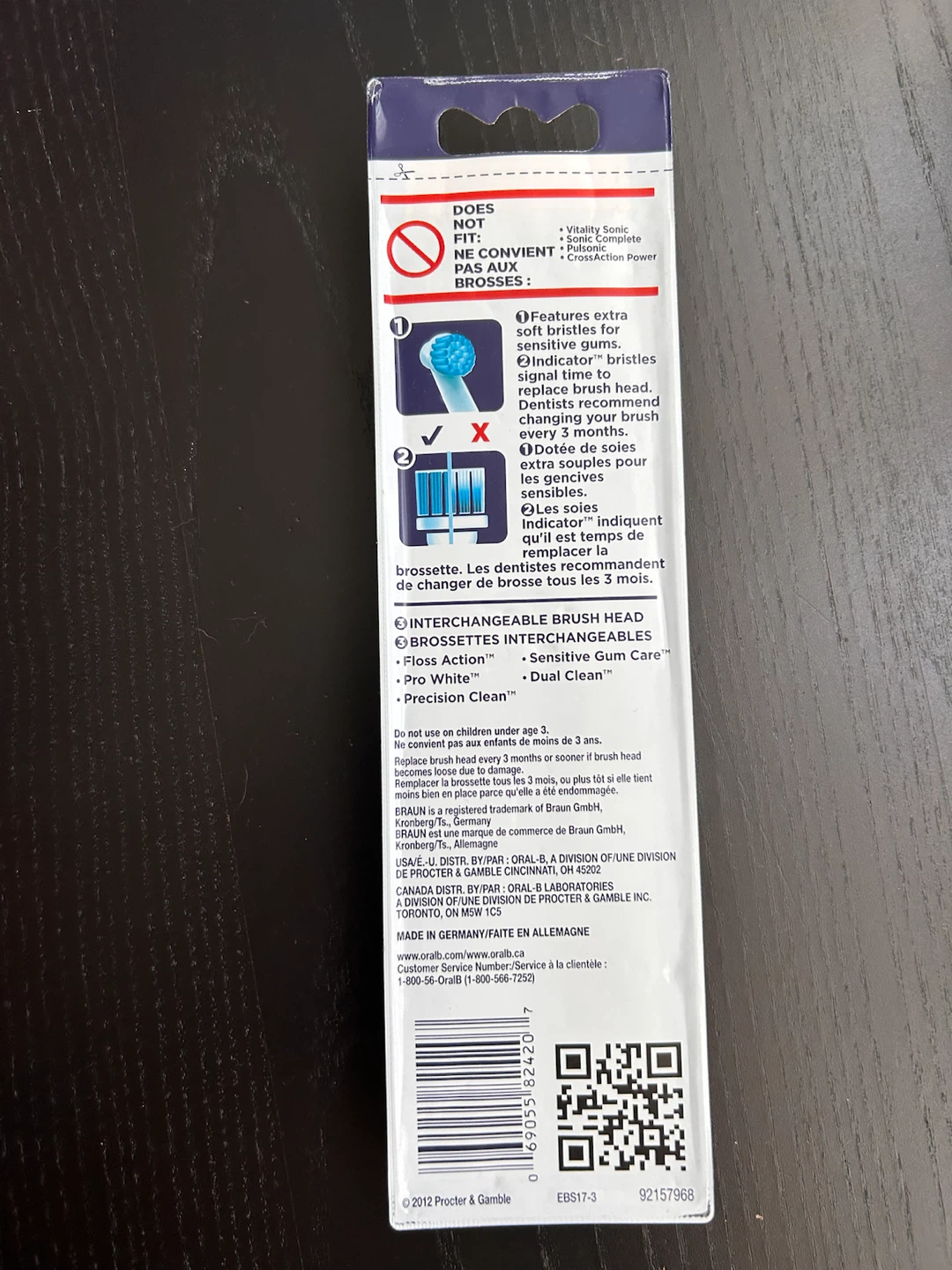 Oral-B Professional Sensitive Gum Care Brush Heads - 3 Pack - photo 2