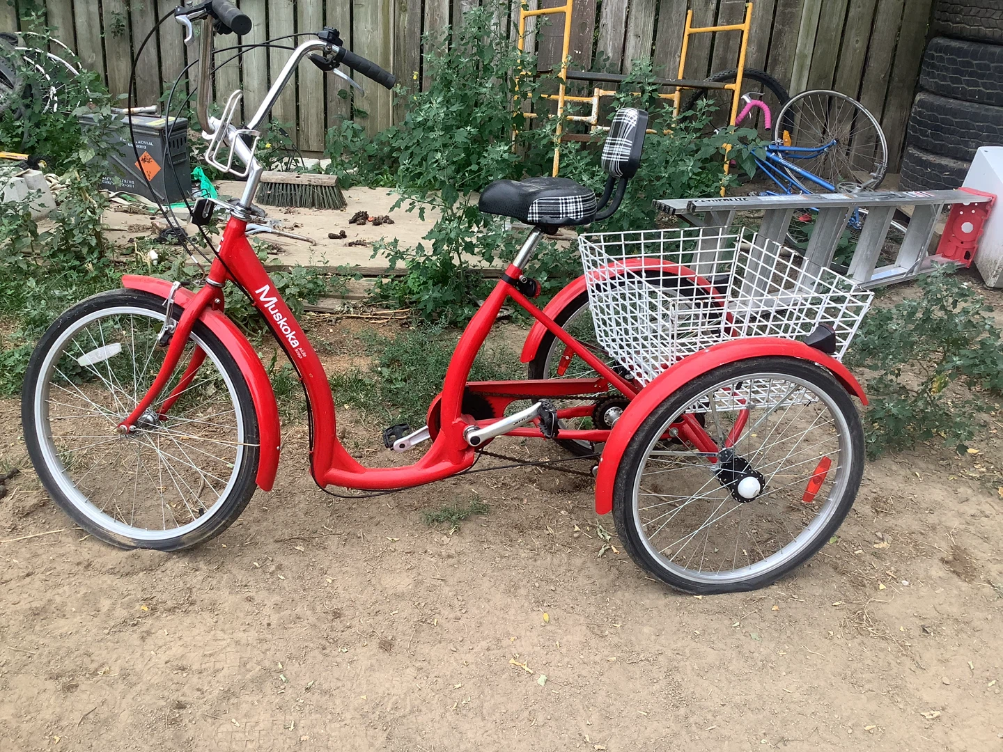 Red Muskoka Tricycle with Basket