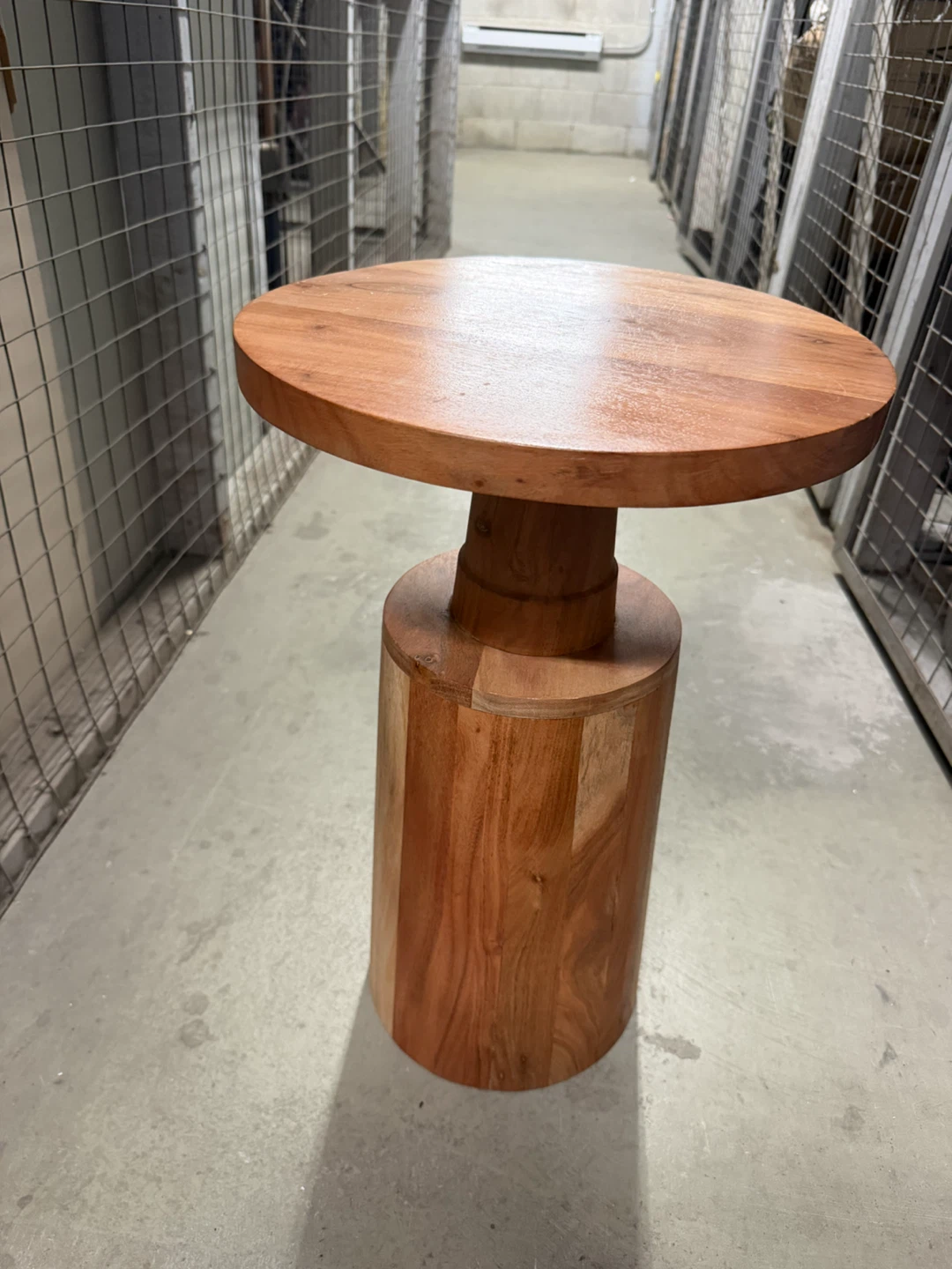 Round Wood Accent Table