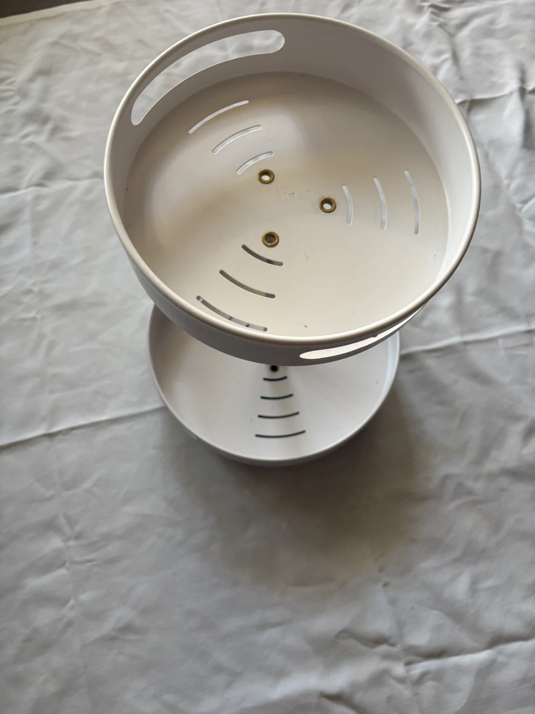 White Two-Tier Rotating Organizer - photo 2