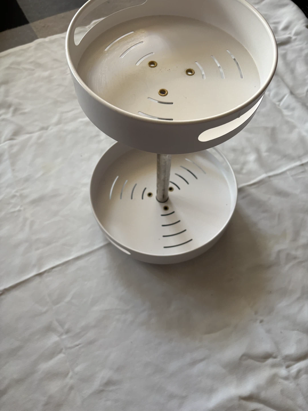 White Two-Tier Rotating Organizer - photo 3