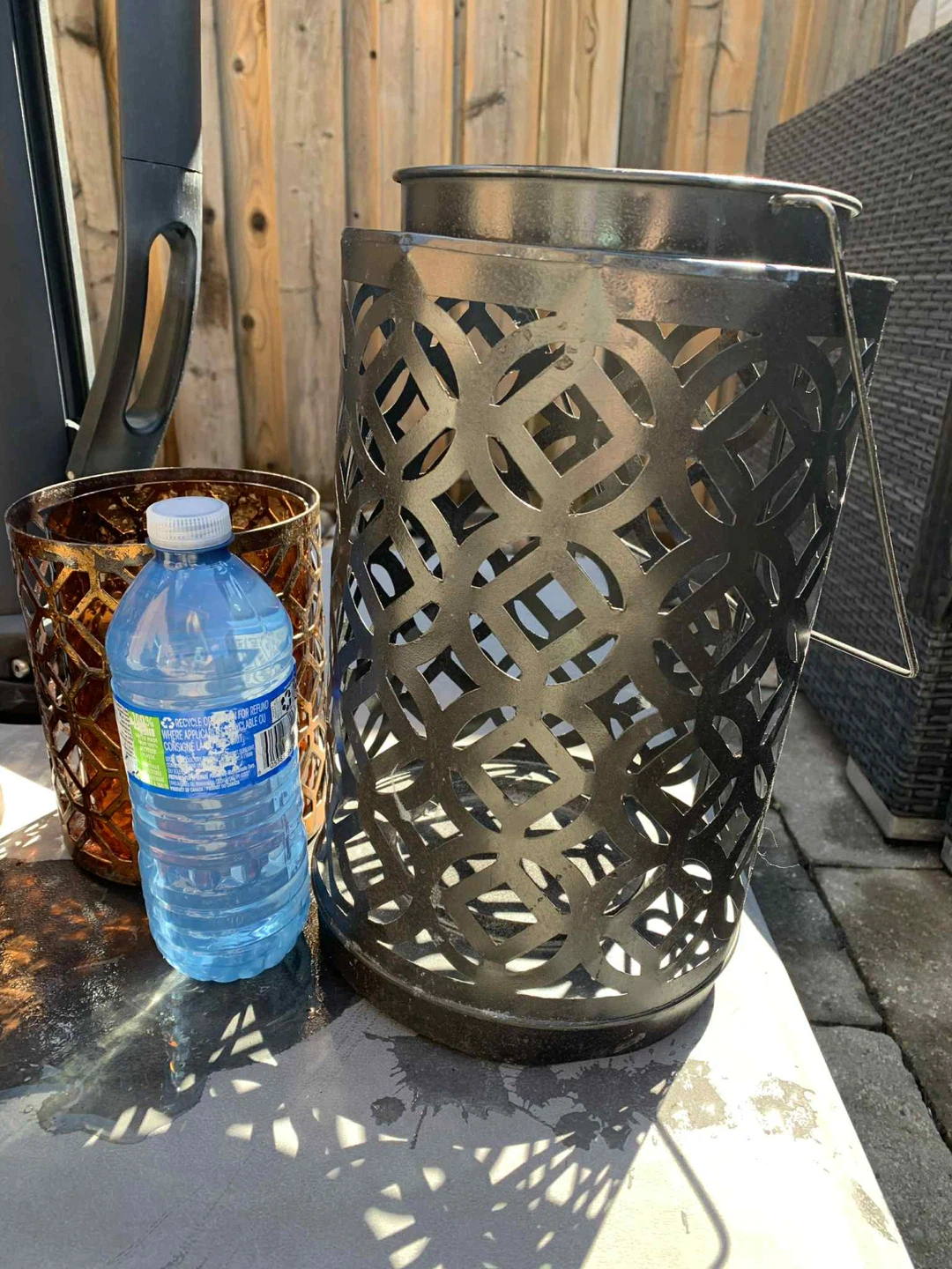 Patio lanterns LOT !!  Metal and glass - photo 3