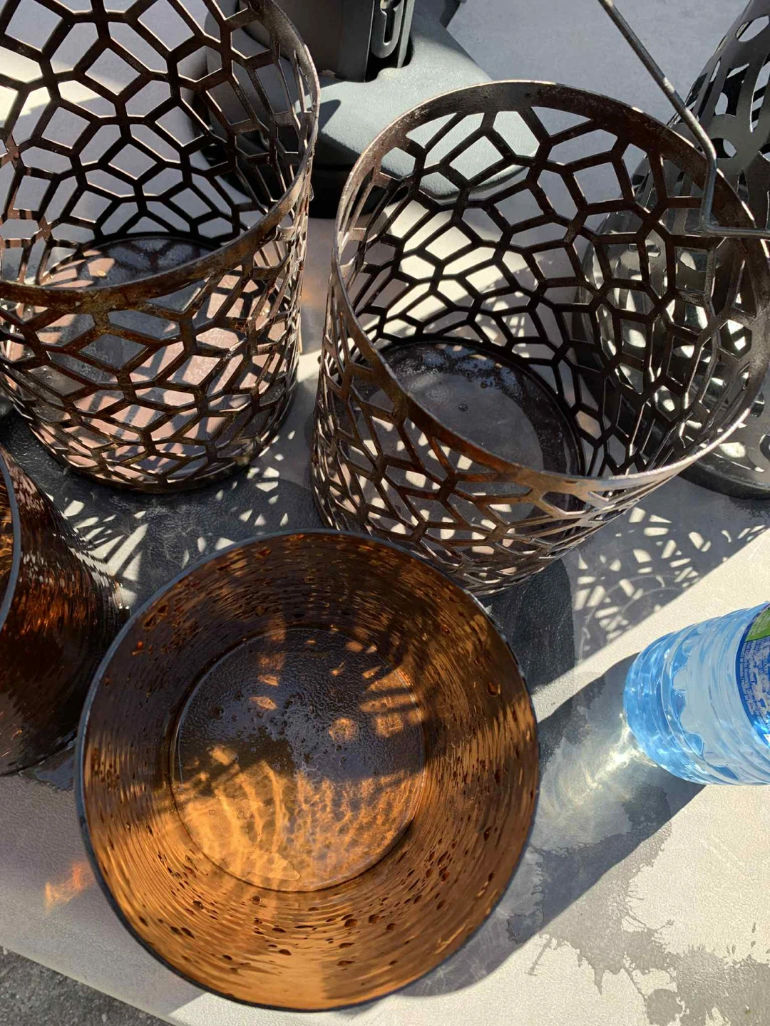 Patio lanterns LOT !!  Metal and glass - photo 5