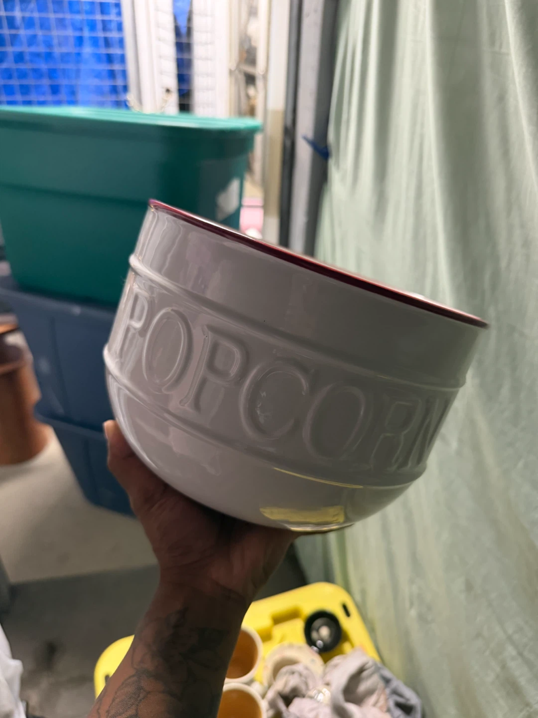 White Popcorn Bowl - photo 4