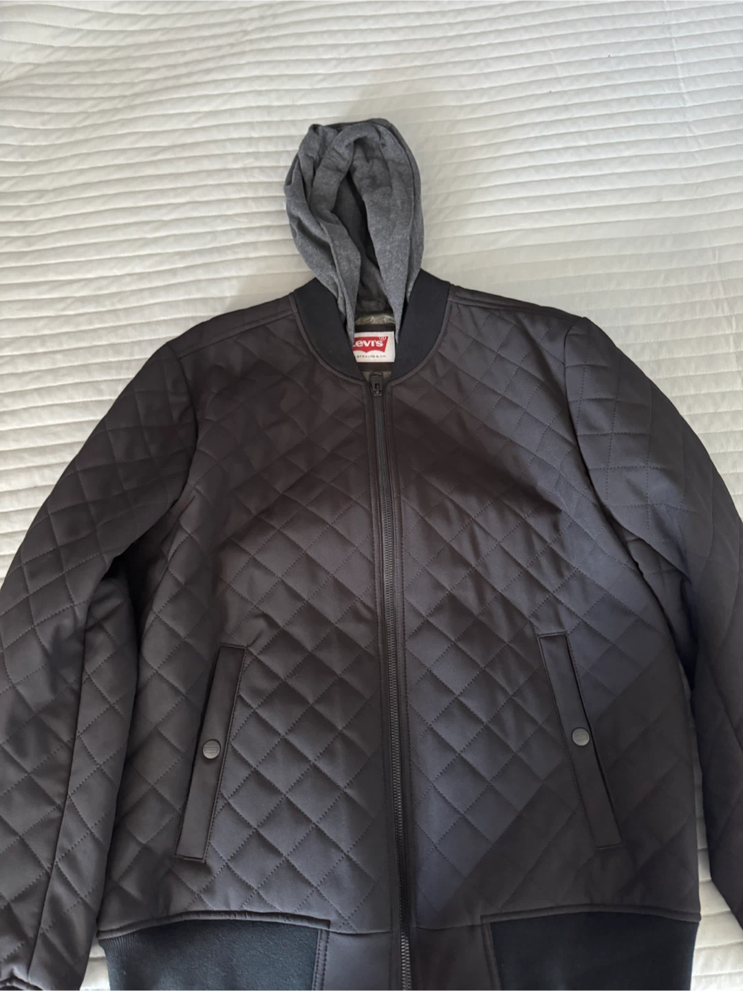 Levi's Quilted Bomber Jacket with Hoodie