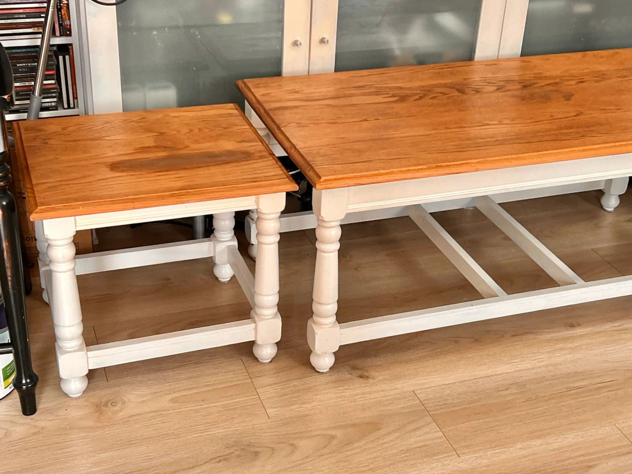 3 Nesting table set, Solid Oak Wood - photo 2