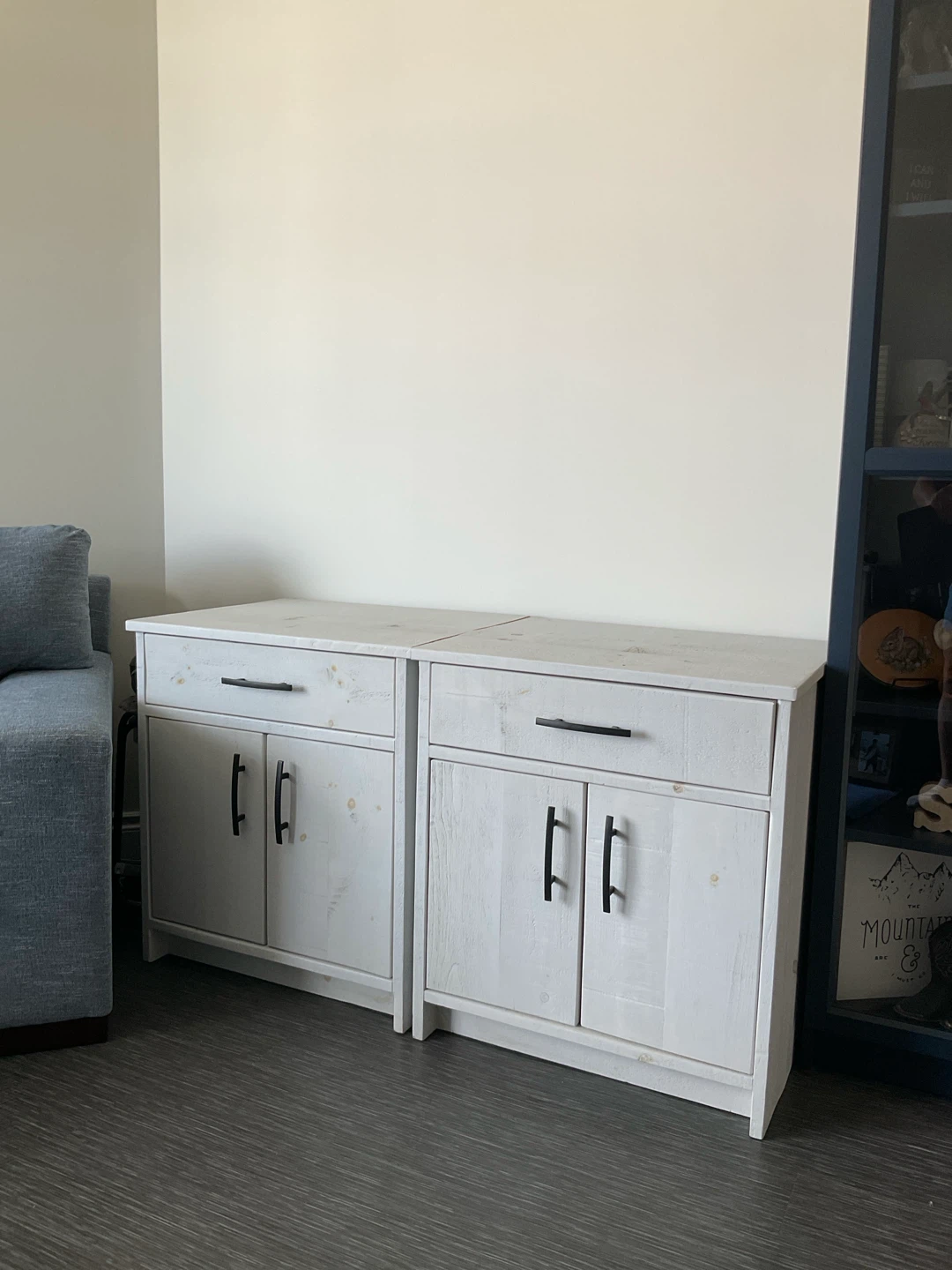 White Wood Nightstands - Set of 2
