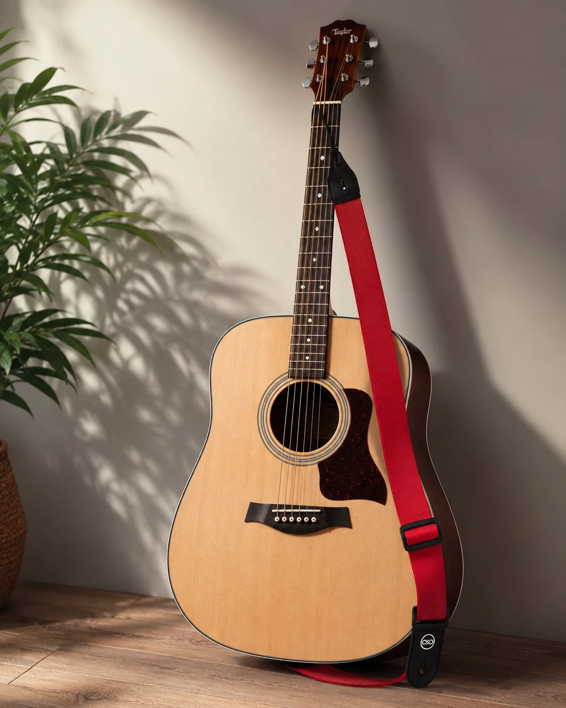 BRAND NEW Red Guitar Strap with Pick