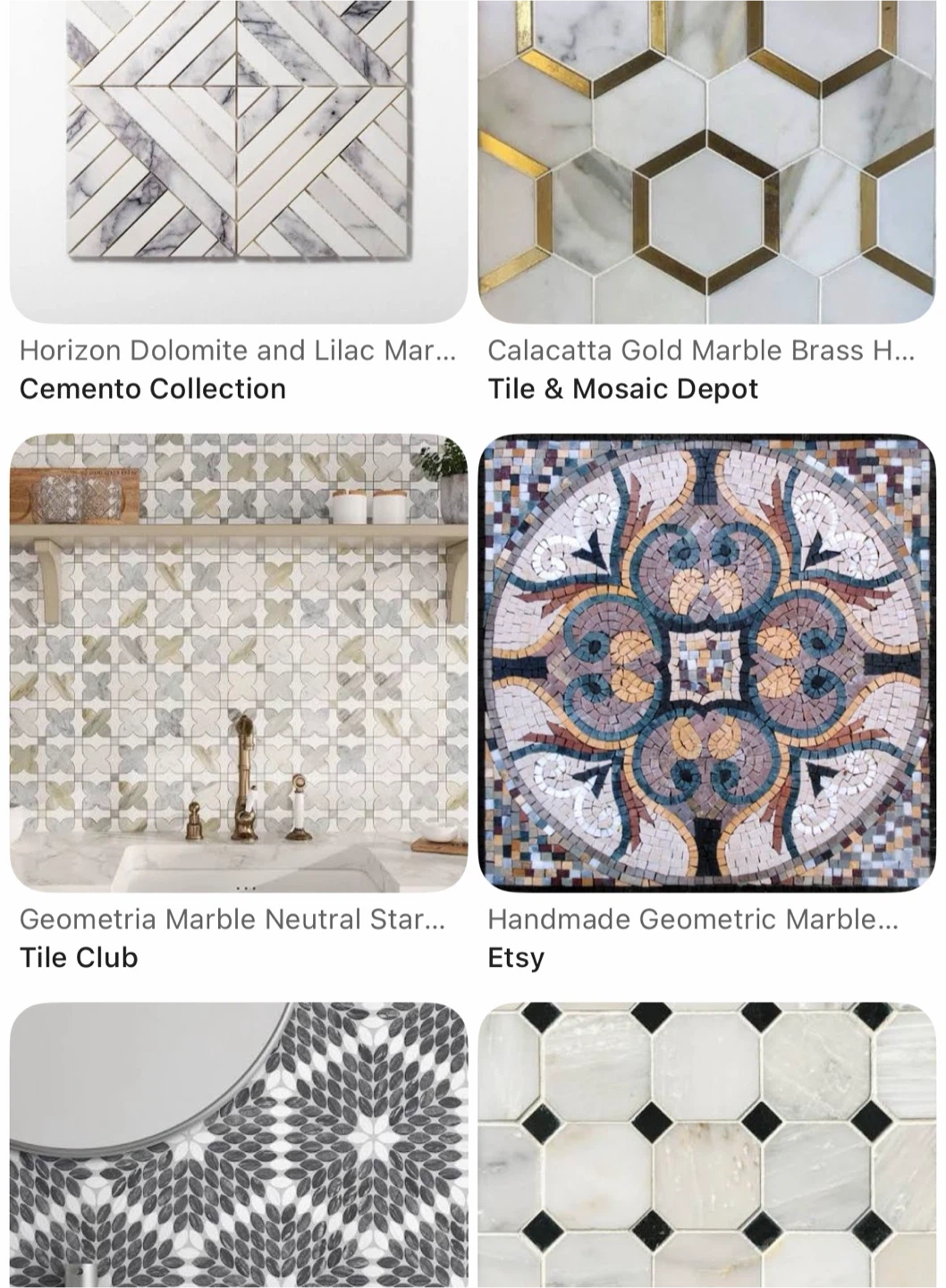 Marble Pieces or Mosaic Tiles Request/Search